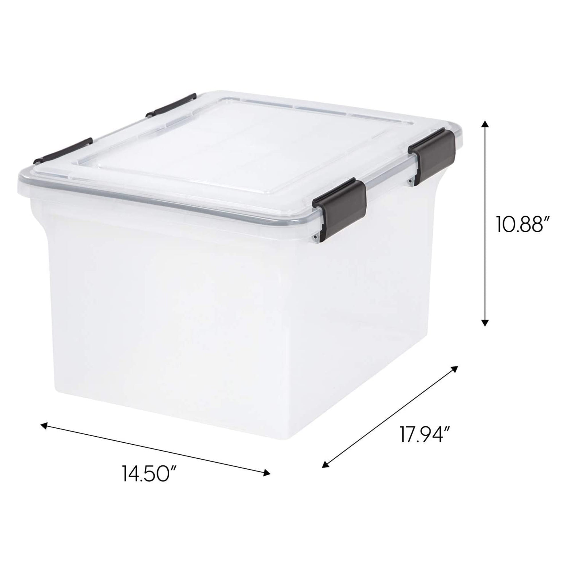 IRIS USA 32qt Letter & Legal Size Weather Tight Storage Container (18 Pack)
