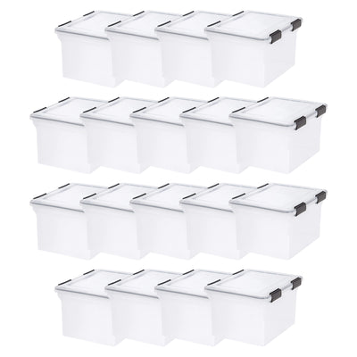 IRIS USA 32qt Letter & Legal Size Weather Tight Storage Container (18 Pack)