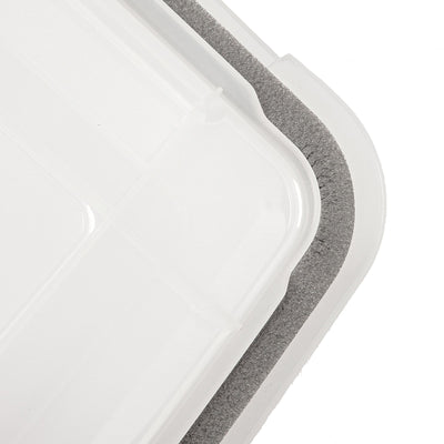 IRIS USA Weathertight 74 Quart Buckle Down Storage Latch Box Container (16 Pack)