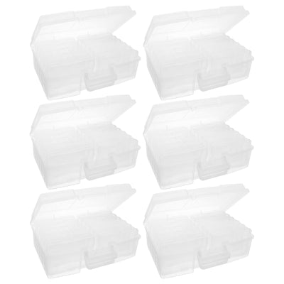 IRIS USA Large Plastic Photo Craft Keeper with 12 4x6in Cases & Handle (6 Pack)