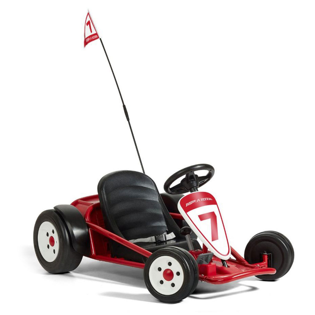 Radio Flyer 941HZ Battery-Powered Adjustable Kids Ultimate Outdoor Go-Kart, Red