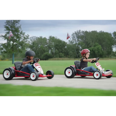 Battery-Powered Adjustable Kids Ultimate Outdoor Go-Kart, Red (Used) - VMInnovations
