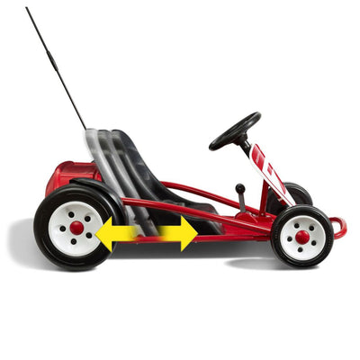 Battery-Powered Adjustable Kids Ultimate Outdoor Go-Kart, Red (Used)