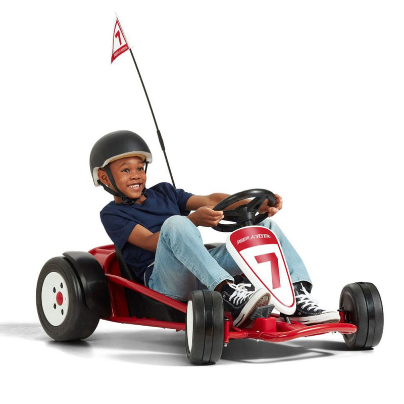 Battery-Powered Adjustable Kids Ultimate Outdoor Go-Kart, Red (Used)