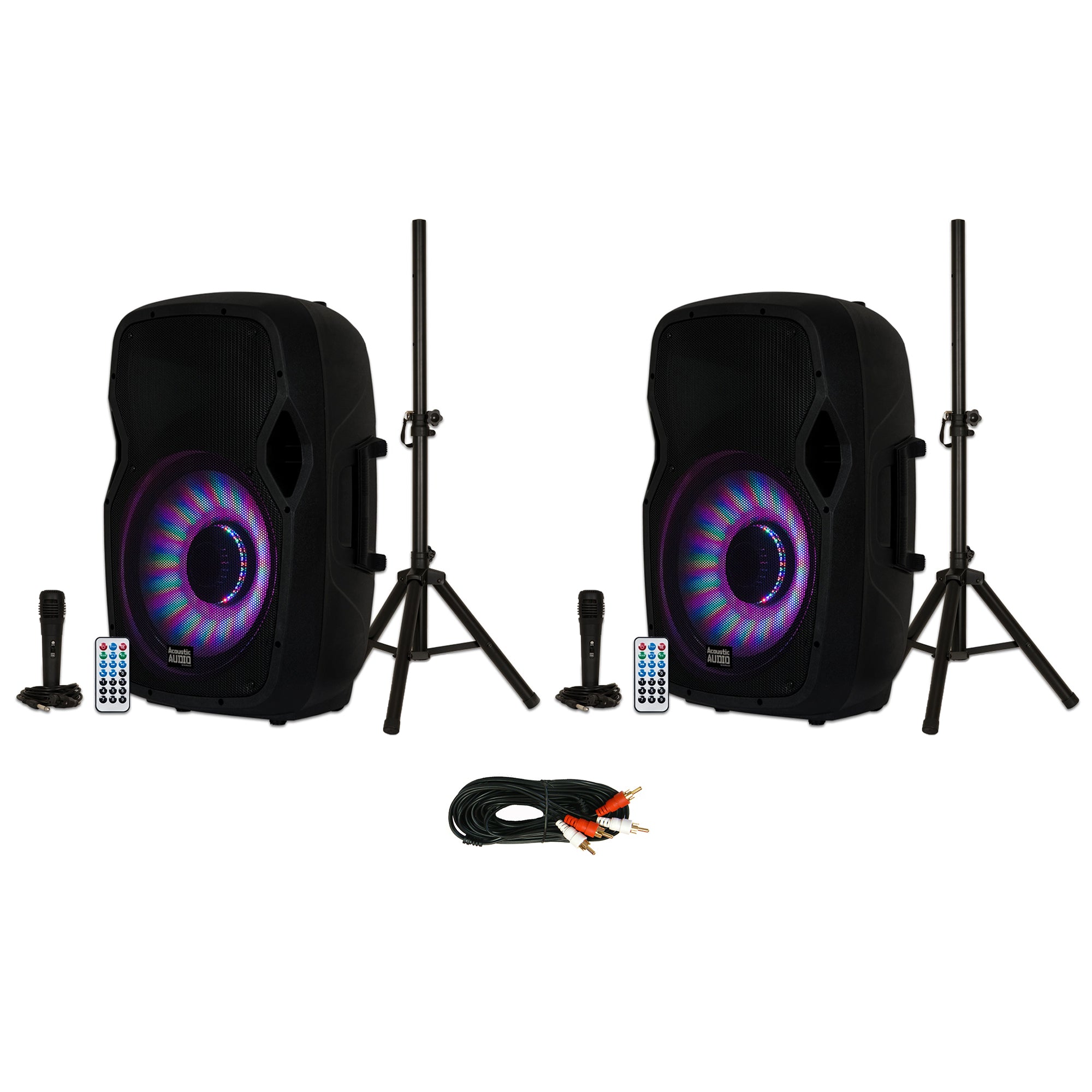Acoustic Audio by Goldwood Bluetooth Speaker (2 Pack) w/Pro Audio Stereo Cables - VMInnovations