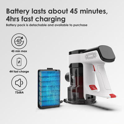 Evereze Cordless Vacuum with 45 Minute Runtime and 1.1 Qt Dust Cup (Open Box) - VMInnovations