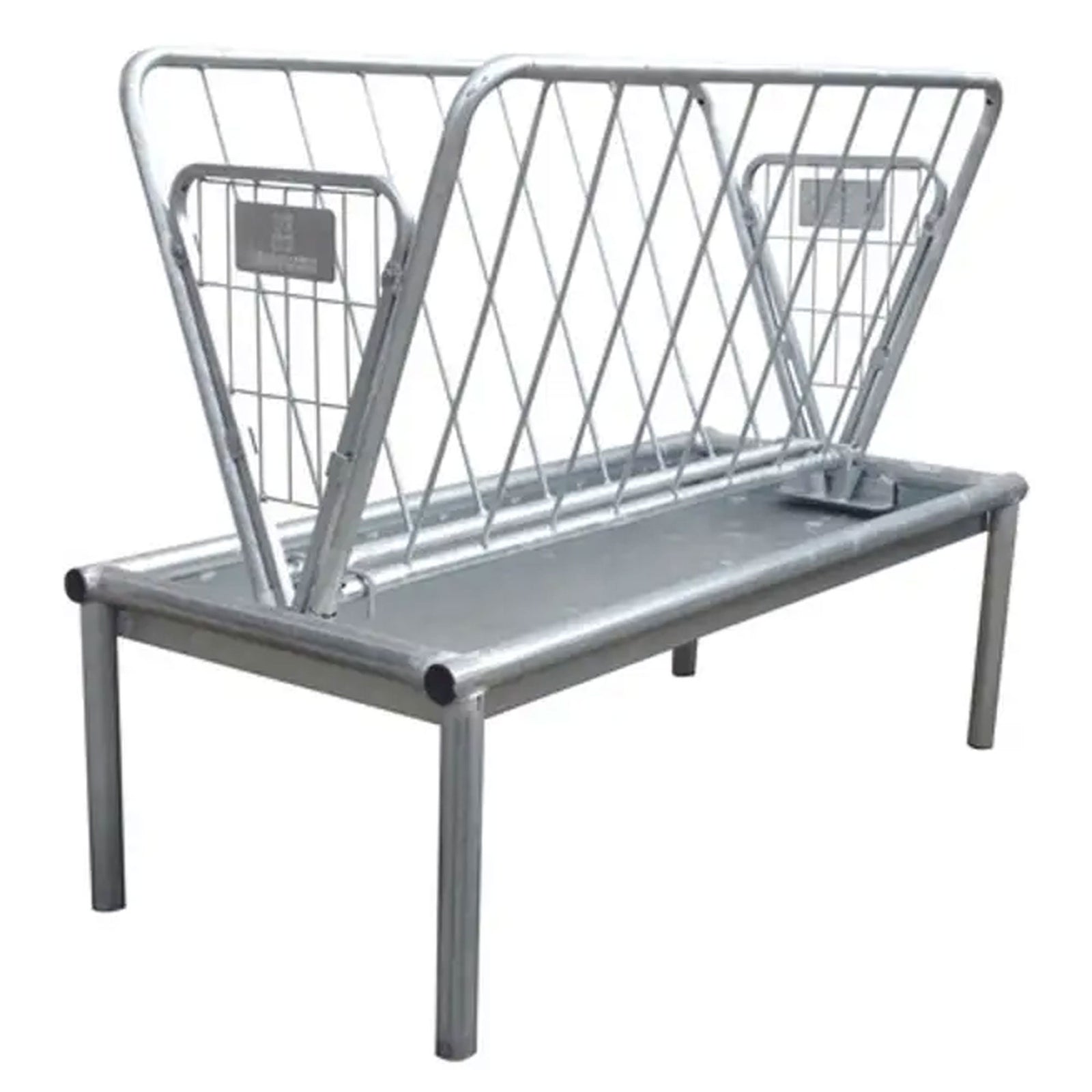 Rugged Ranch Products 4 Ft Heavy Duty Galvanized Steel Pasture Feeder (Open Box) - VMInnovations