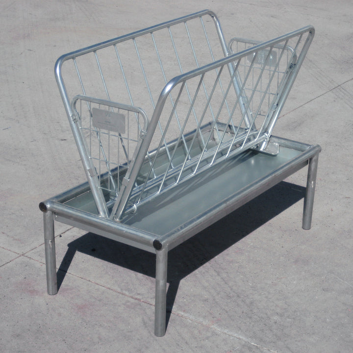 Rugged Ranch Products 4 Ft Heavy Duty Galvanized Steel Pasture Feeder (Open Box) - VMInnovations