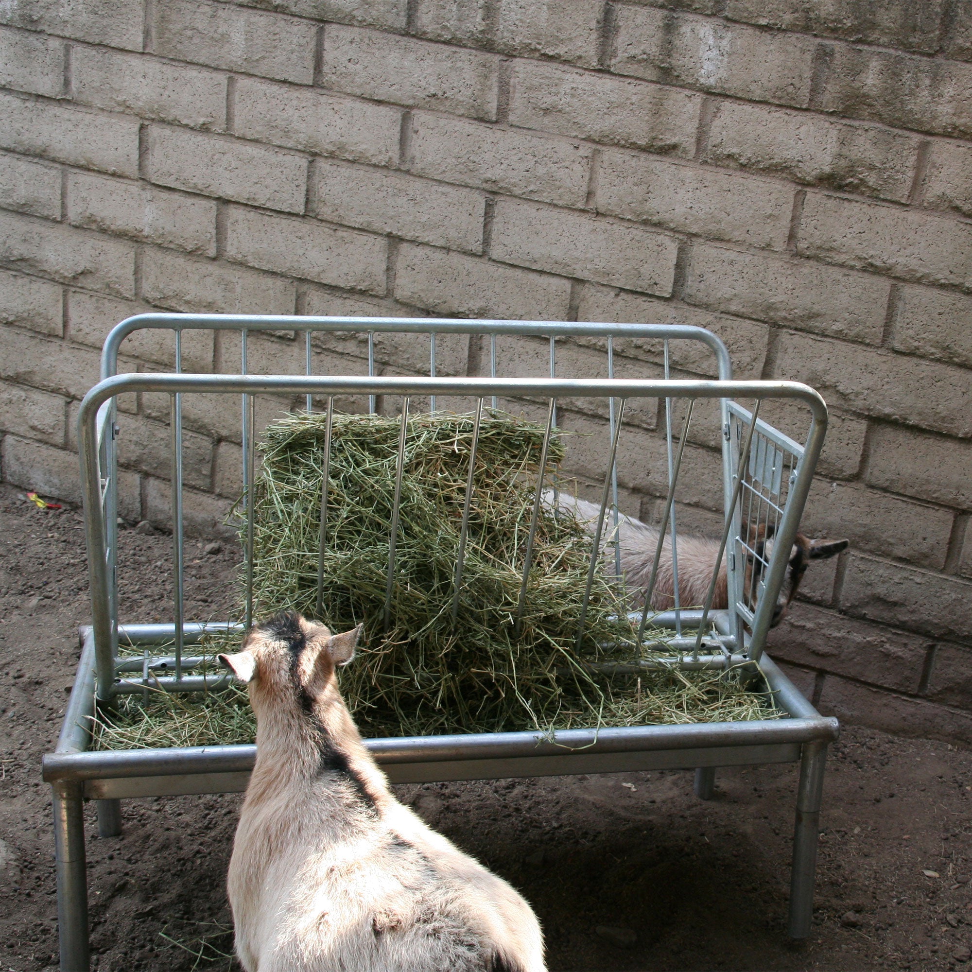 Rugged Ranch Products 4 Foot Heavy Duty Galvanized Steel Pasture Feeder (Used) - VMInnovations