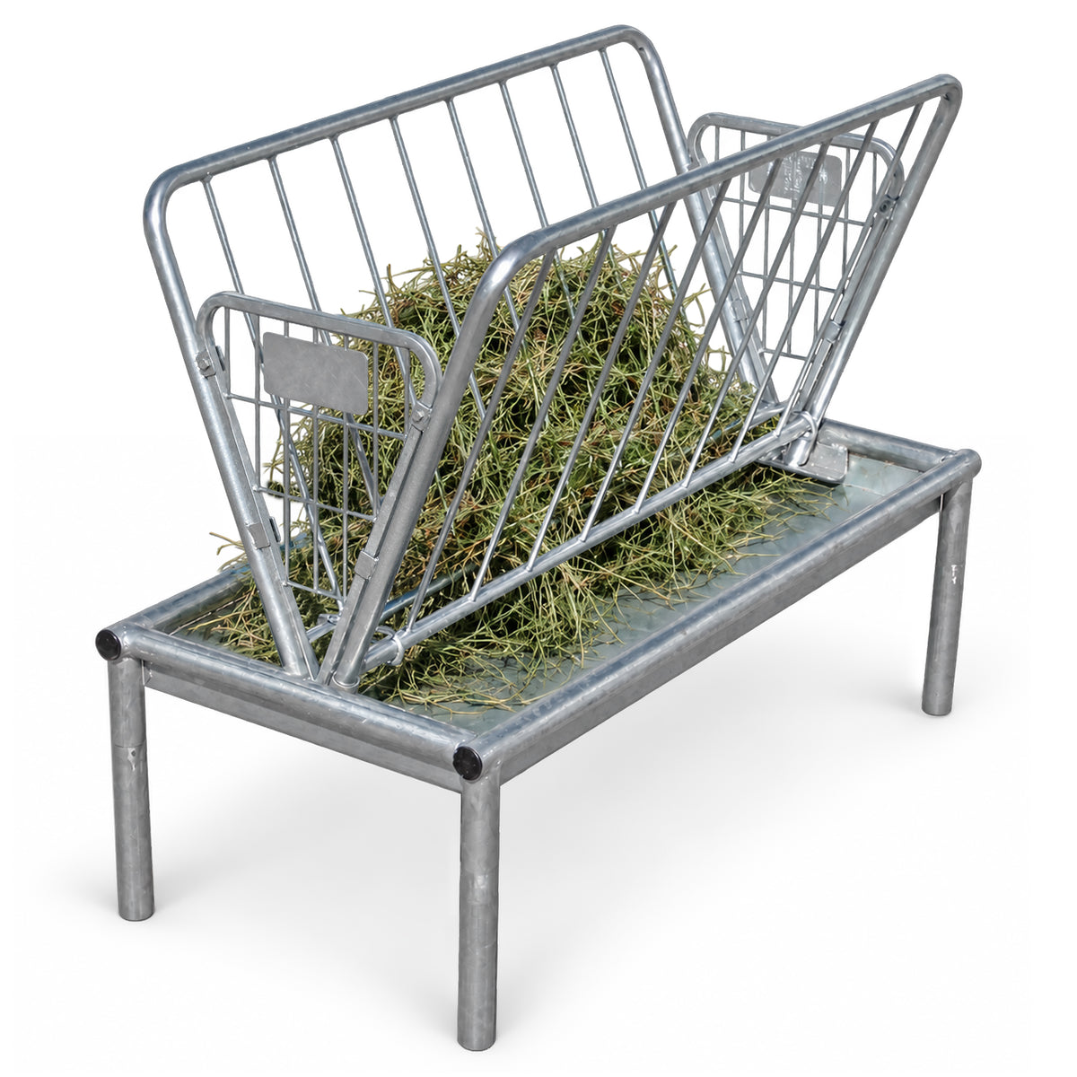 Rugged Ranch Products GV3PF 4 Ft Heavy Duty Galvanized Steel Pasture Feeder - VMInnovations