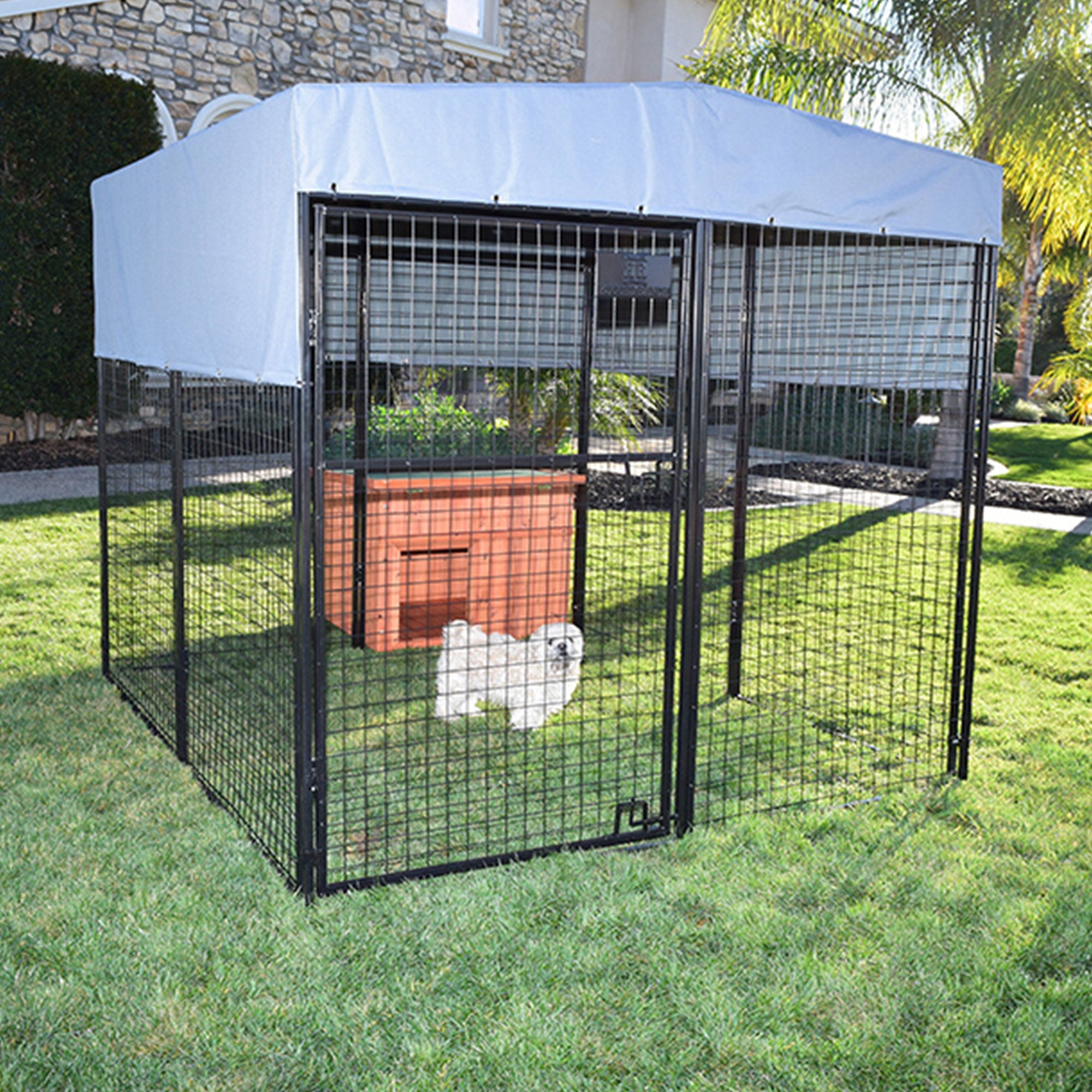 Rugged Ranch Products 6.3 Foot Universal Walk In Pen with Double Latch Entry - VMInnovations