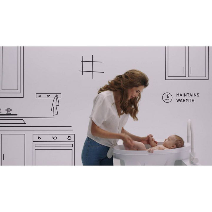 Baby Patent Forever Warm Warming Infant Baby Bath Tub (Used)