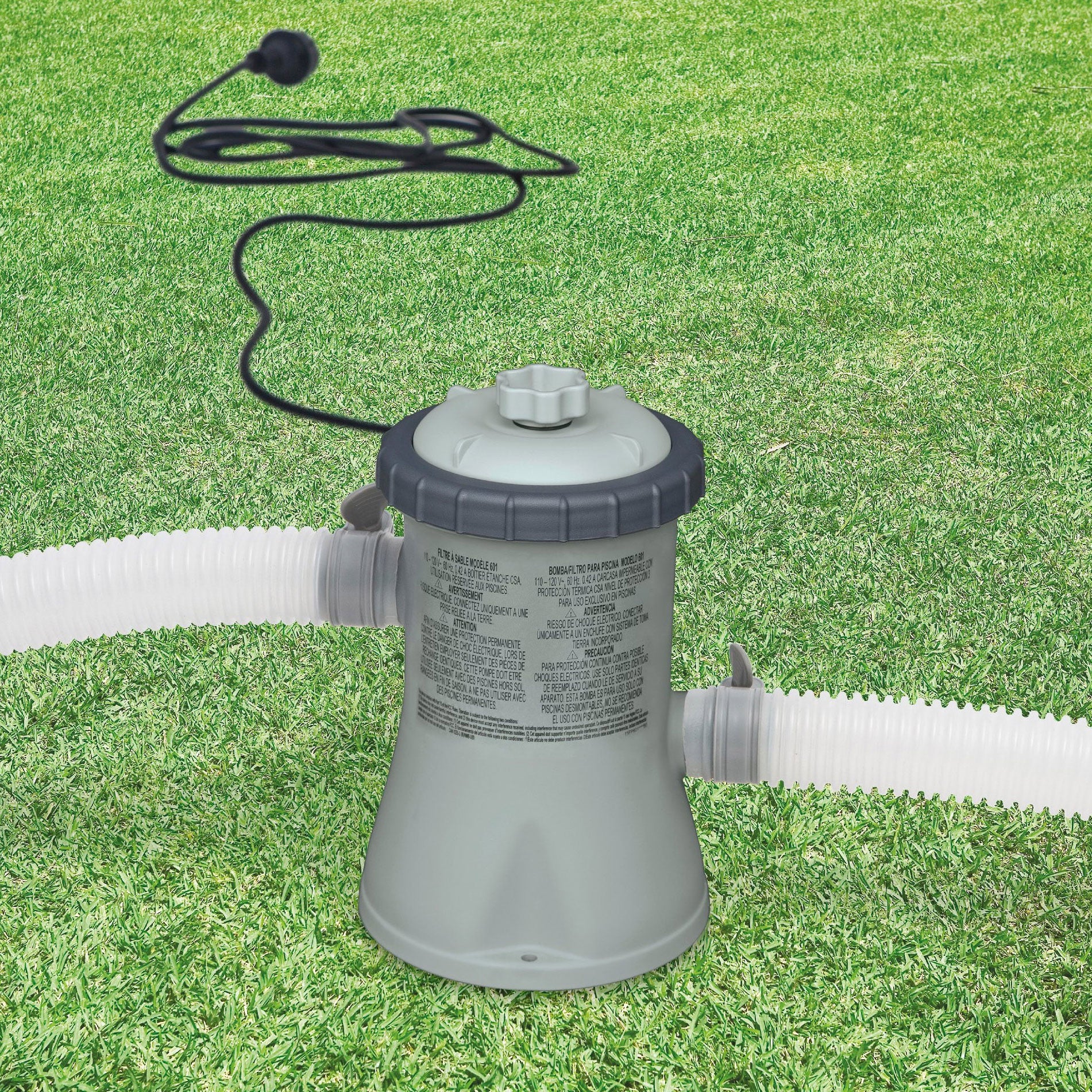 Intex 10 x 2.5 Foot Above Ground Pool + Filter Cartridge (2 Pack) + Filter Pump - VMInnovations