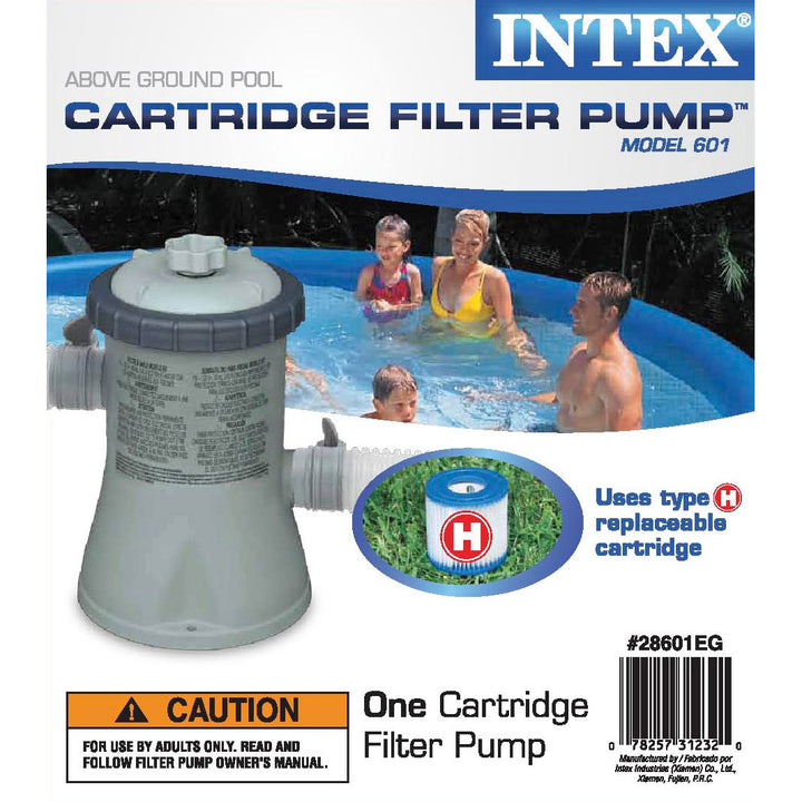 Intex 10 x 2.5 Foot Round Metal Frame Above Ground Pool + 330 GPH Filter Pump