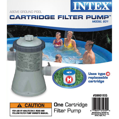 Intex 10 x 2.5 Foot Round Metal Frame Above Ground Pool + 330 GPH Filter Pump