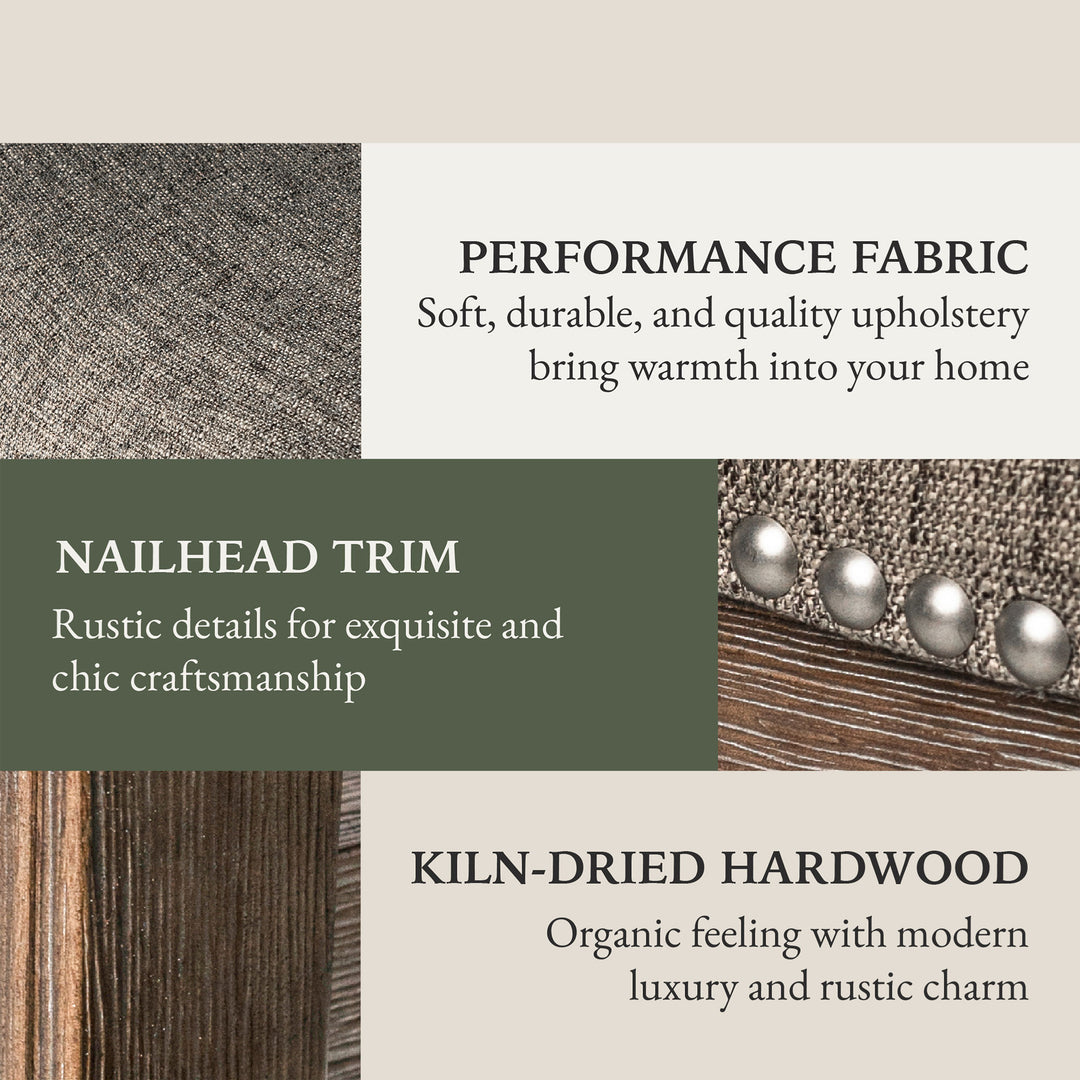 Saddle Bar Stool, 31" High Fabric Seat, Nailhead Trim (For Parts) (2 Pack) - VMInnovations