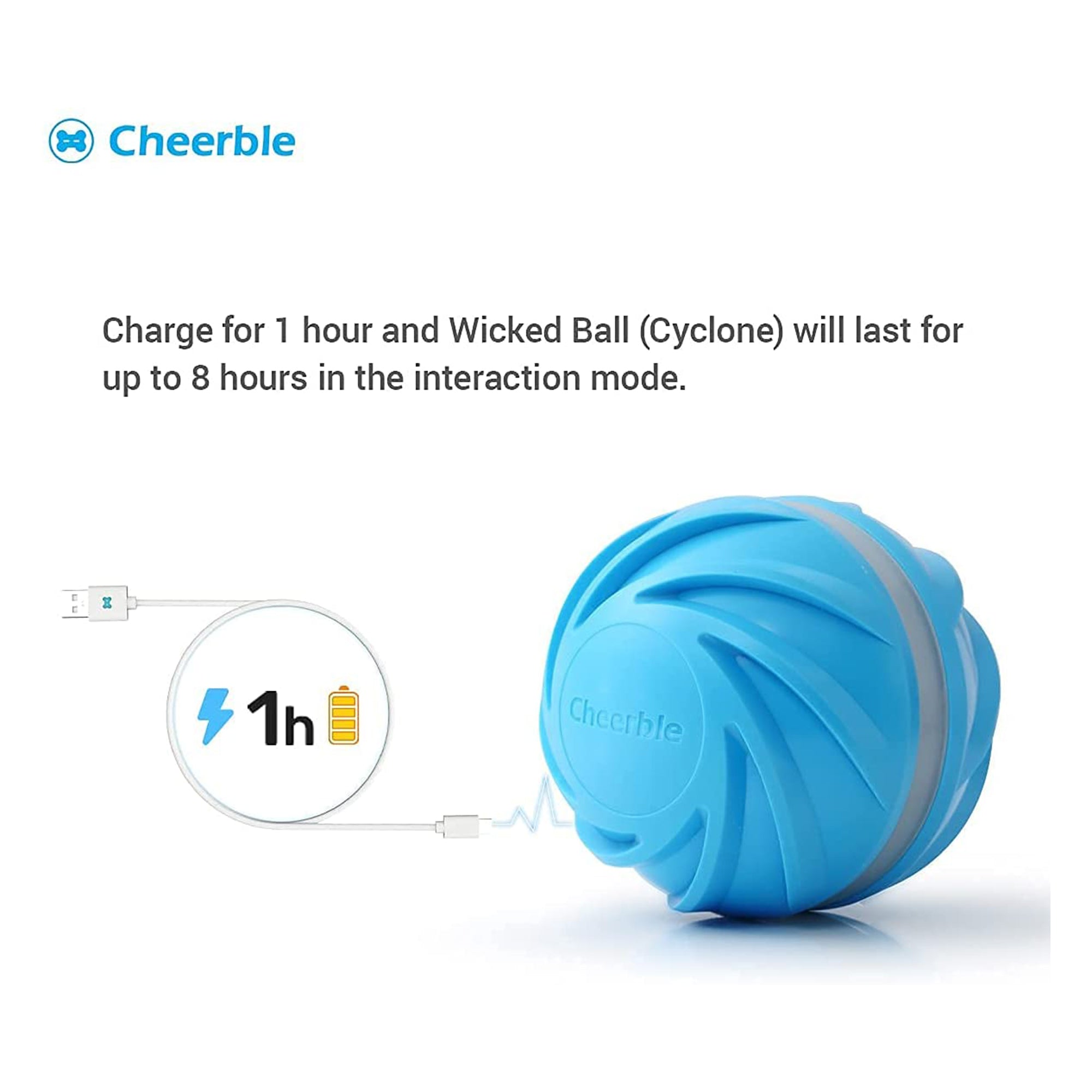 Cheerble Wicked Cyclone Indoor Outdoor Automatic Interactive Dog Toy (Open Box) - VMInnovations