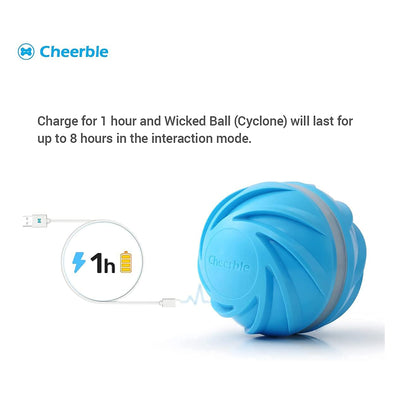 Cheerble Wicked Cyclone Indoor Outdoor Automatic Interactive Dog Toy (Open Box) - VMInnovations