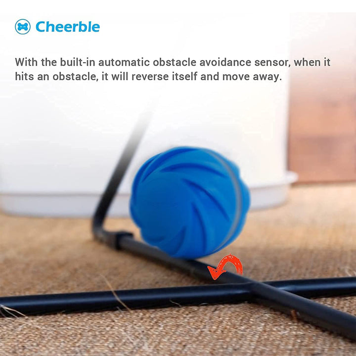 Cheerble Wicked Cyclone Automatic Interactive Dog Toy Ball, Blue (Used)