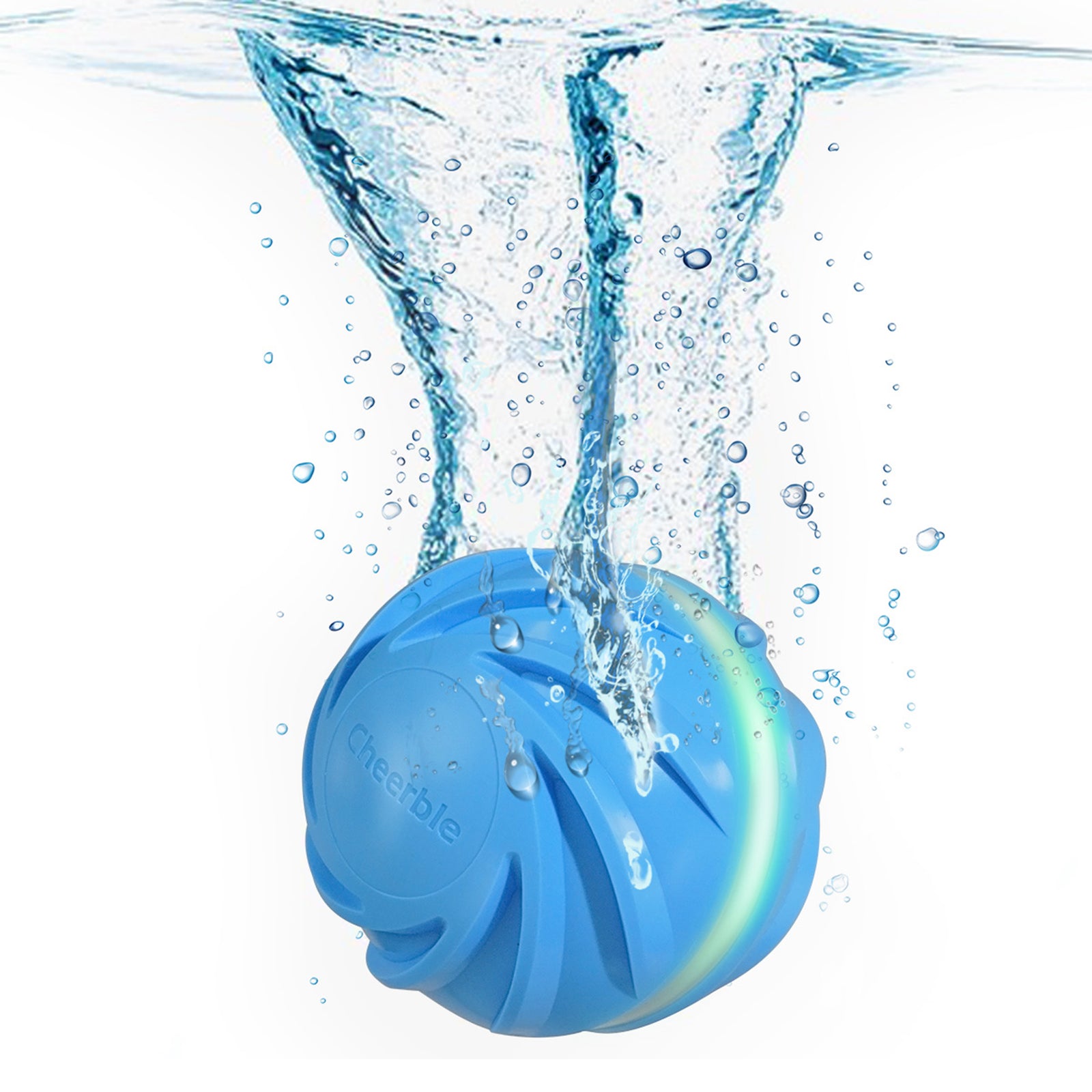 Cheerble Wicked Cyclone Indoor Outdoor Automatic Interactive Dog Toy Ball, Blue - VMInnovations