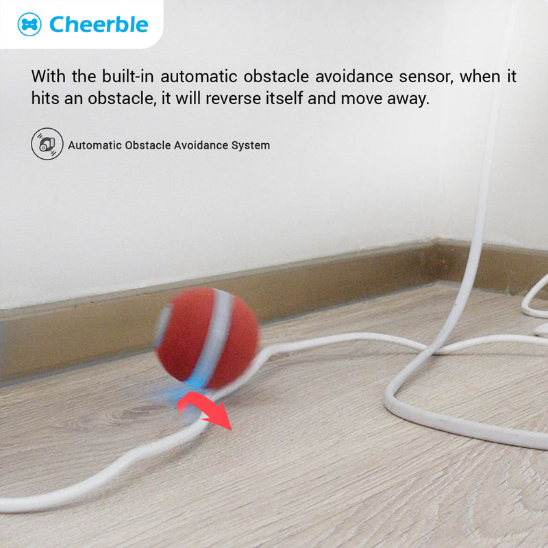 Cheerble Automatic Self Propelling 3 Speed Interactive Pet Cat Toy Ball, Green