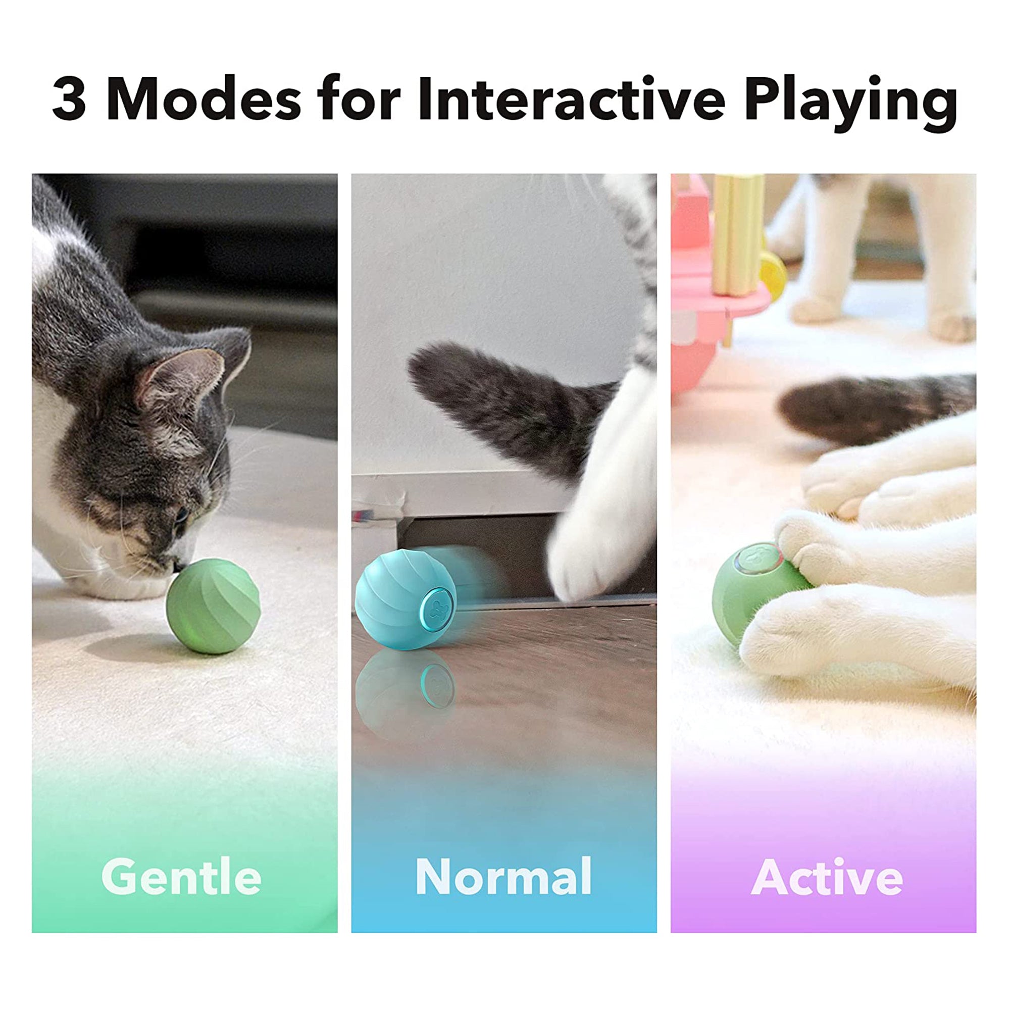 Cheerble M1 Interactive Cat Ball with 3 Modes and Auto Obstacle Avoidance (Used) - VMInnovations