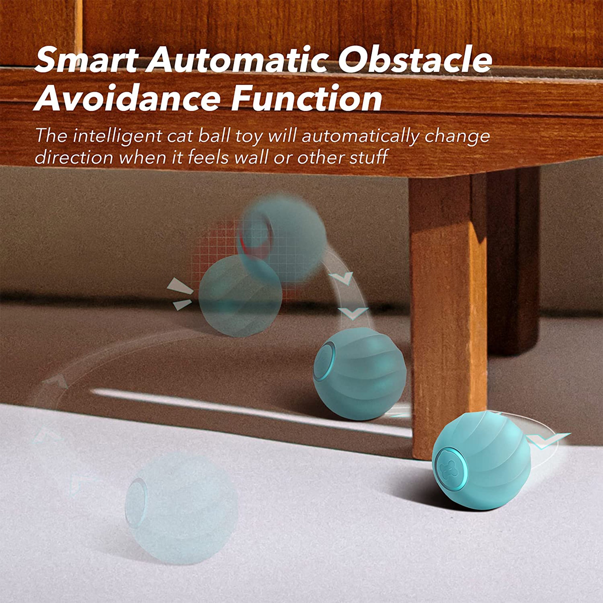 Cheerble M1 Interactive Cat Ball with 3 Modes and Auto Obstacle Avoidance (Used) - VMInnovations
