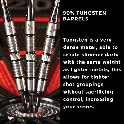 Viper Element 90 Percent Tungsten Soft Tip Darts with Shark Fin Barrel, 18 Grams