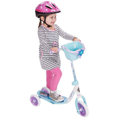 Huffy Wide Deck 3 Wheeled Disney Frozen Girls Scooter for Ages 3+ (Open Box)