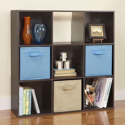 ClosetMaid 9 Cube Wood Open Bookcase Display Shelf Organizer, Espresso(Open Box) - VMInnovations