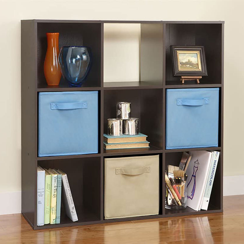 ClosetMaid 9 Cube Stackable Open Bookcase Organizer, Espresso (For Parts)