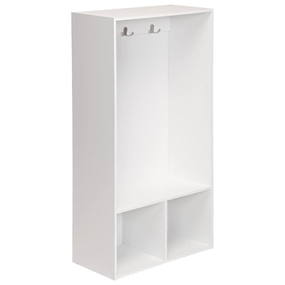 ClosetMaid KidSpace Wooden Open Storage Locker with 2 Hooks and Cubby (Open Box) - VMInnovations