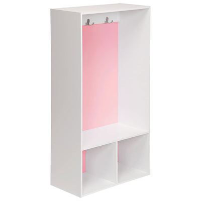 ClosetMaid Wooden Open Storage Locker with 2 Hooks and Cubby, White (Used) - VMInnovations