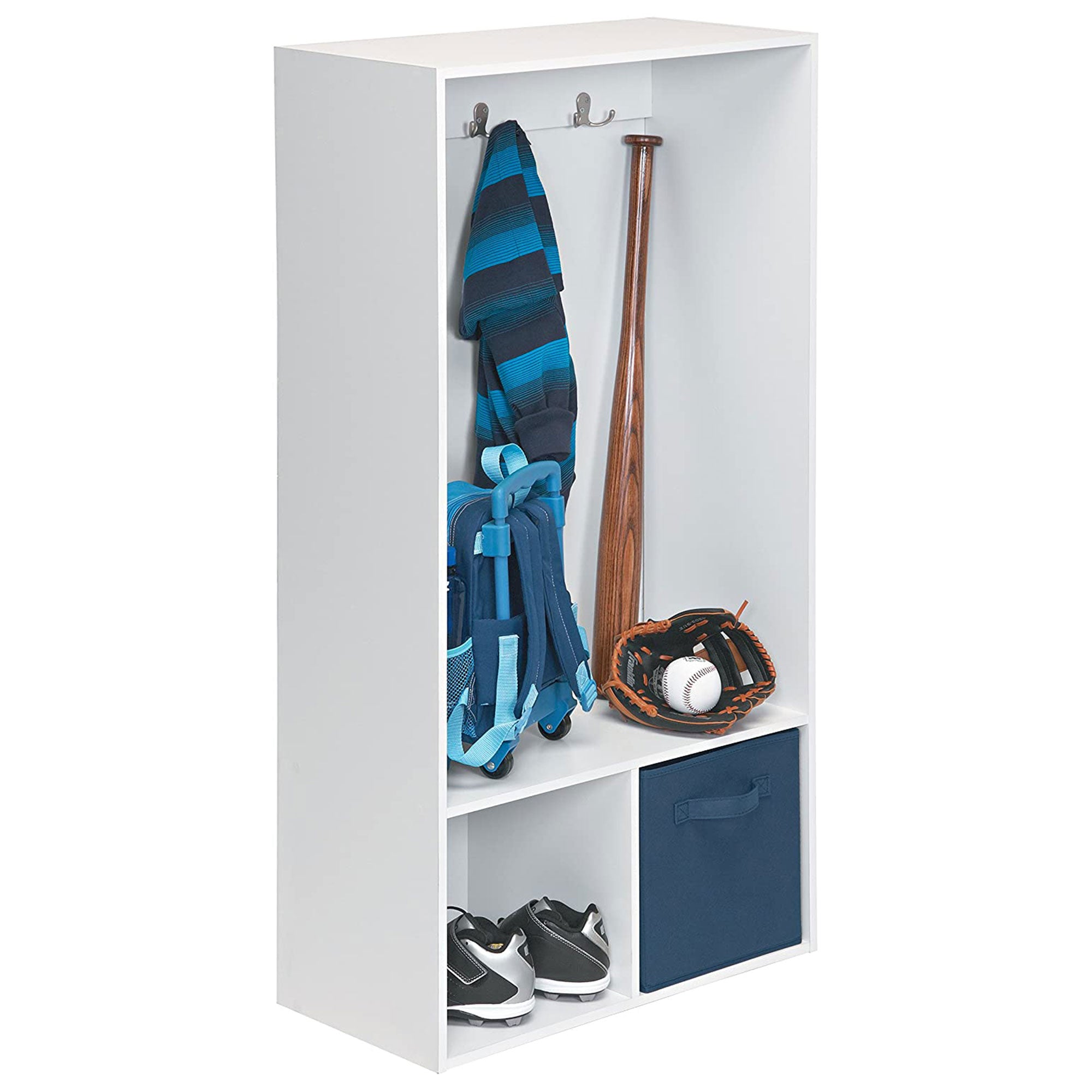 ClosetMaid KidSpace Wooden Open Storage Locker with 2 Hooks and Cubby (Open Box) - VMInnovations