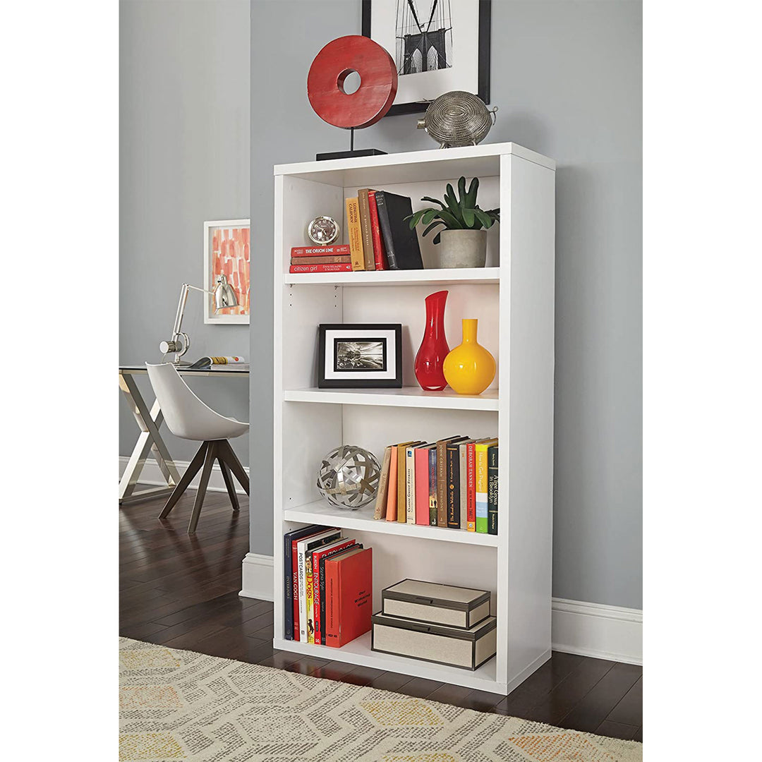 ClosetMaid Decorative Modern Rectangular 4 Tier Shelf Wooden Bookcase (Used) - VMInnovations