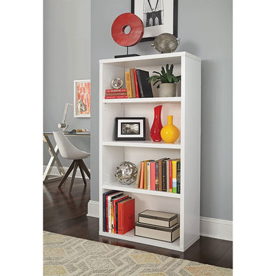 ClosetMaid Decorative Modern Rectangular 4 Tier Shelf Wooden Bookcase (Used)