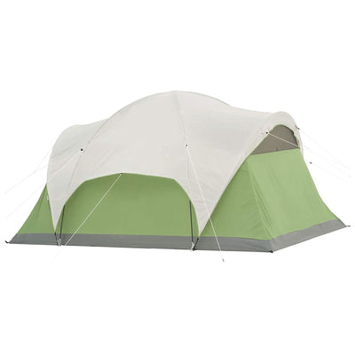 Coleman Montana Spacious 6 Person Cabin Camping Tent with Extended Awning, Green