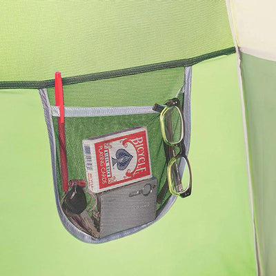 Coleman Montana Spacious 6 Person Cabin Camping Tent with Extended Awning, Green