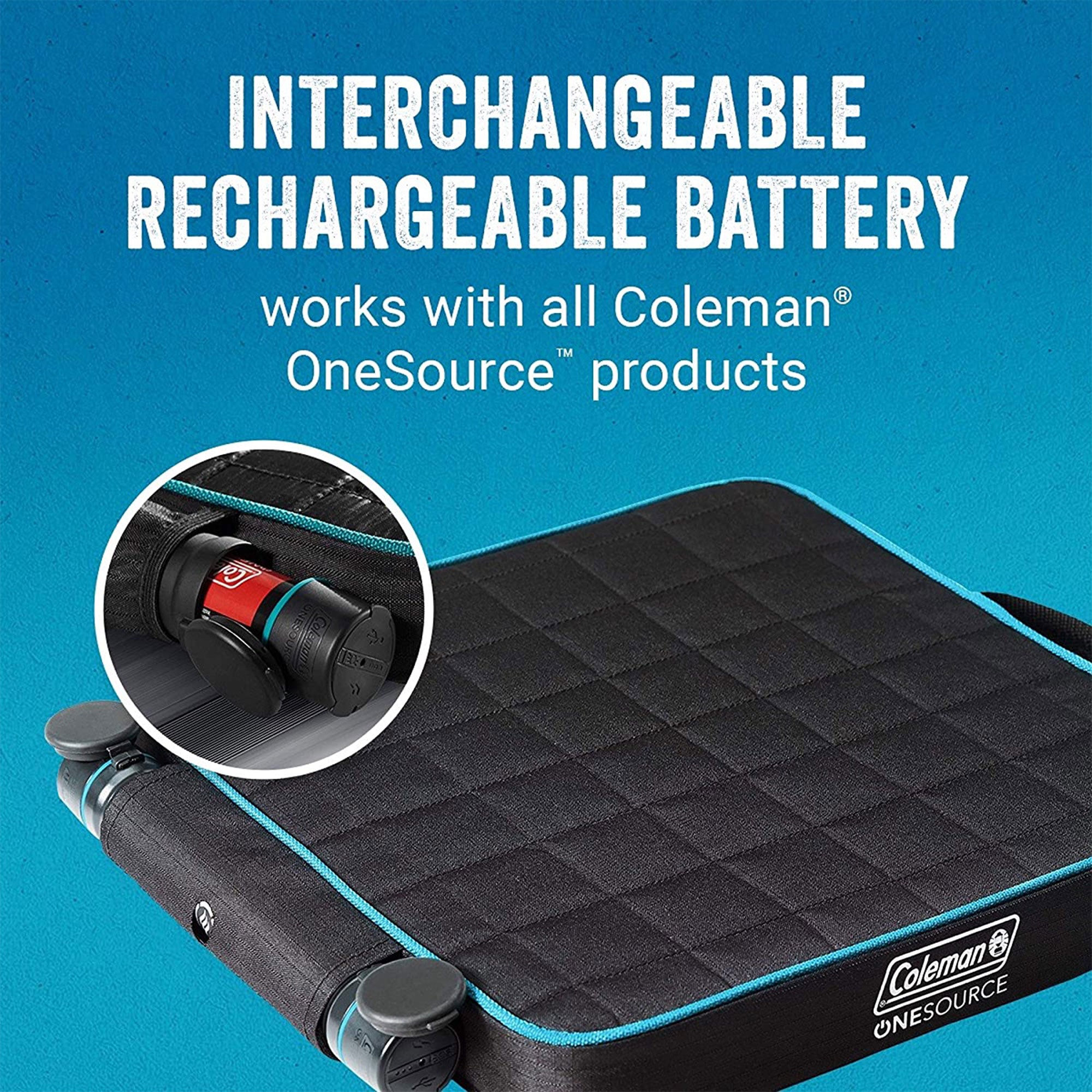 Coleman OneSource Outdoor Heated Camping Chair Pad with Rechargable Battery - VMInnovations