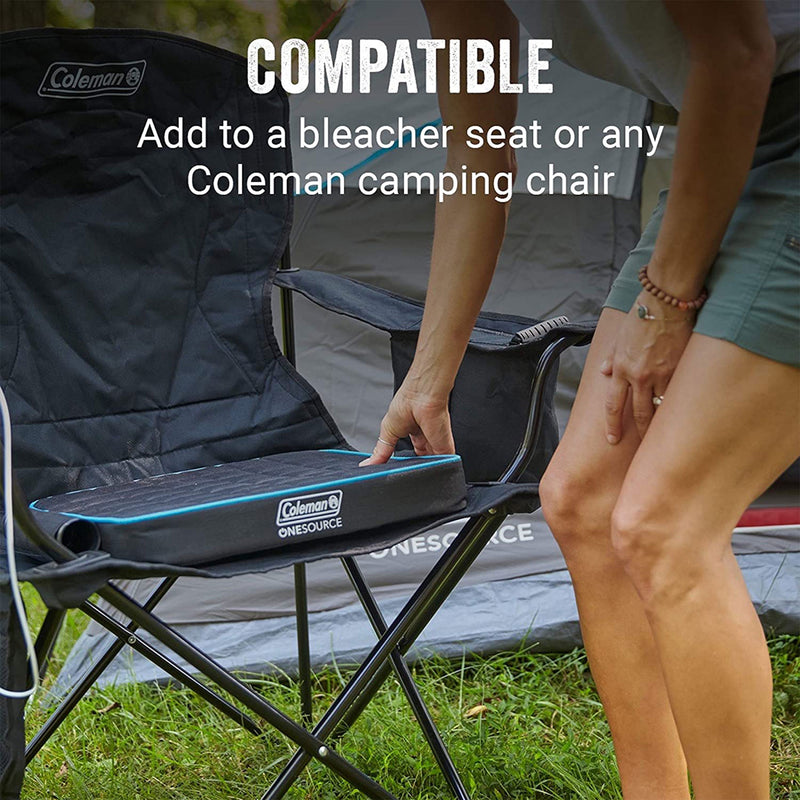 Coleman OneSource Outdoor Heated Camping Chair Pad w/Rechargable Battery, 2 Pack