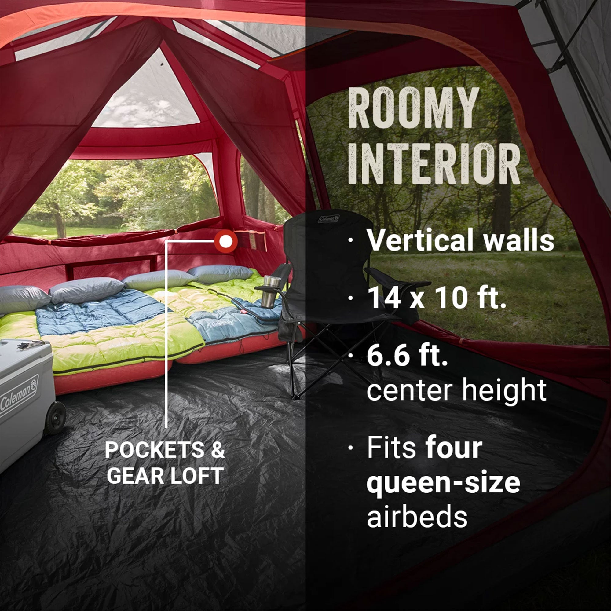 Coleman Skylodge WeatherTec System Instant 10 Person Family Camping Tent (Used) - VMInnovations