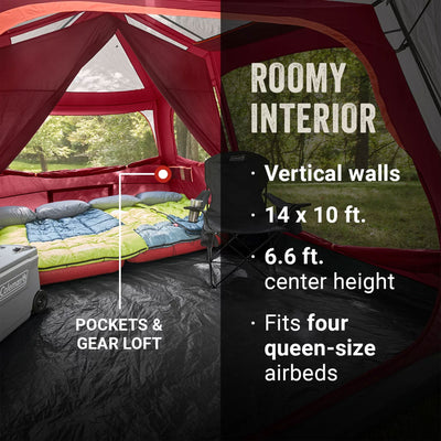 Coleman Skylodge WeatherTec System Instant 10 Person Family Camping Tent (Used) - VMInnovations