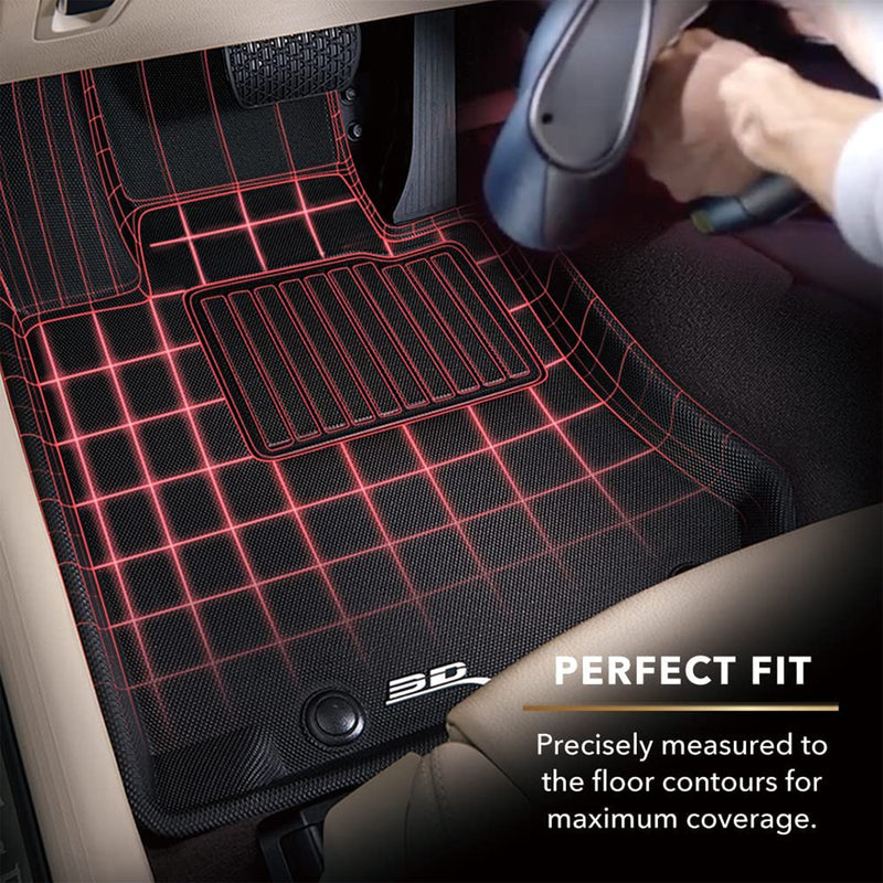 3D Kagu Series 1st/2nd Row Floor Mat Set, 20-23 Tesla Model 3, Black (Used)