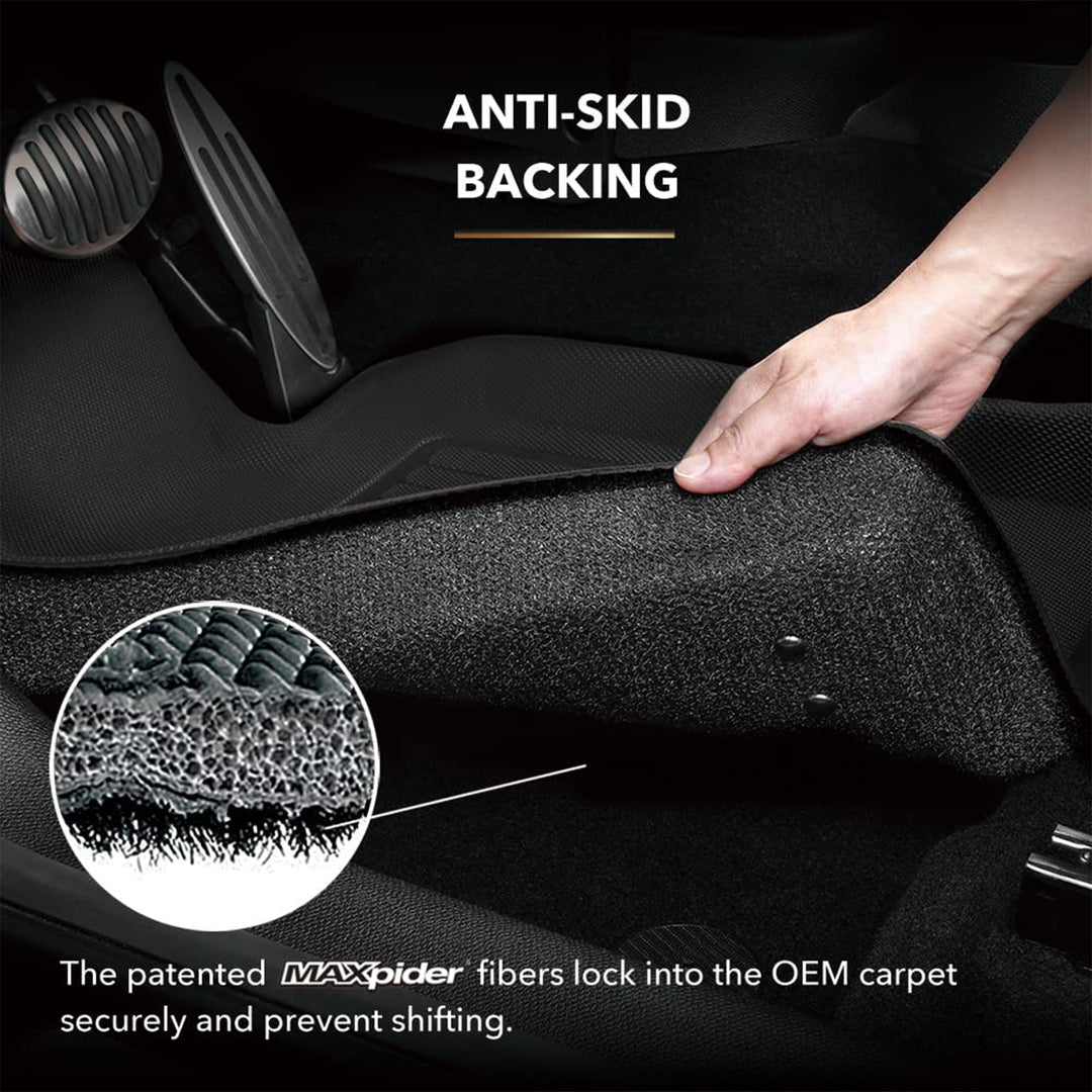 3D Kagu Series 1st/2nd Row Floor Mat Set, 20-23 Tesla Model 3, Black (Used) - VMInnovations