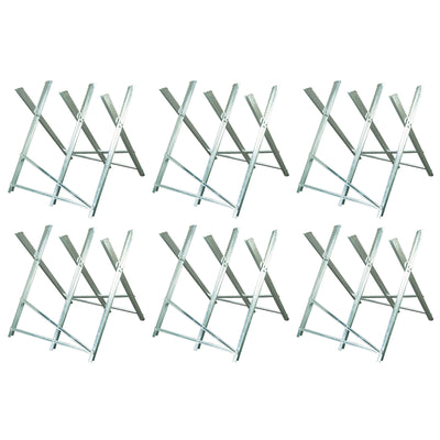 Timber Tuff TMW-10 Portable Adjustable Lumber Log Holder Sawhorse Stand (6 Pack) - VMInnovations