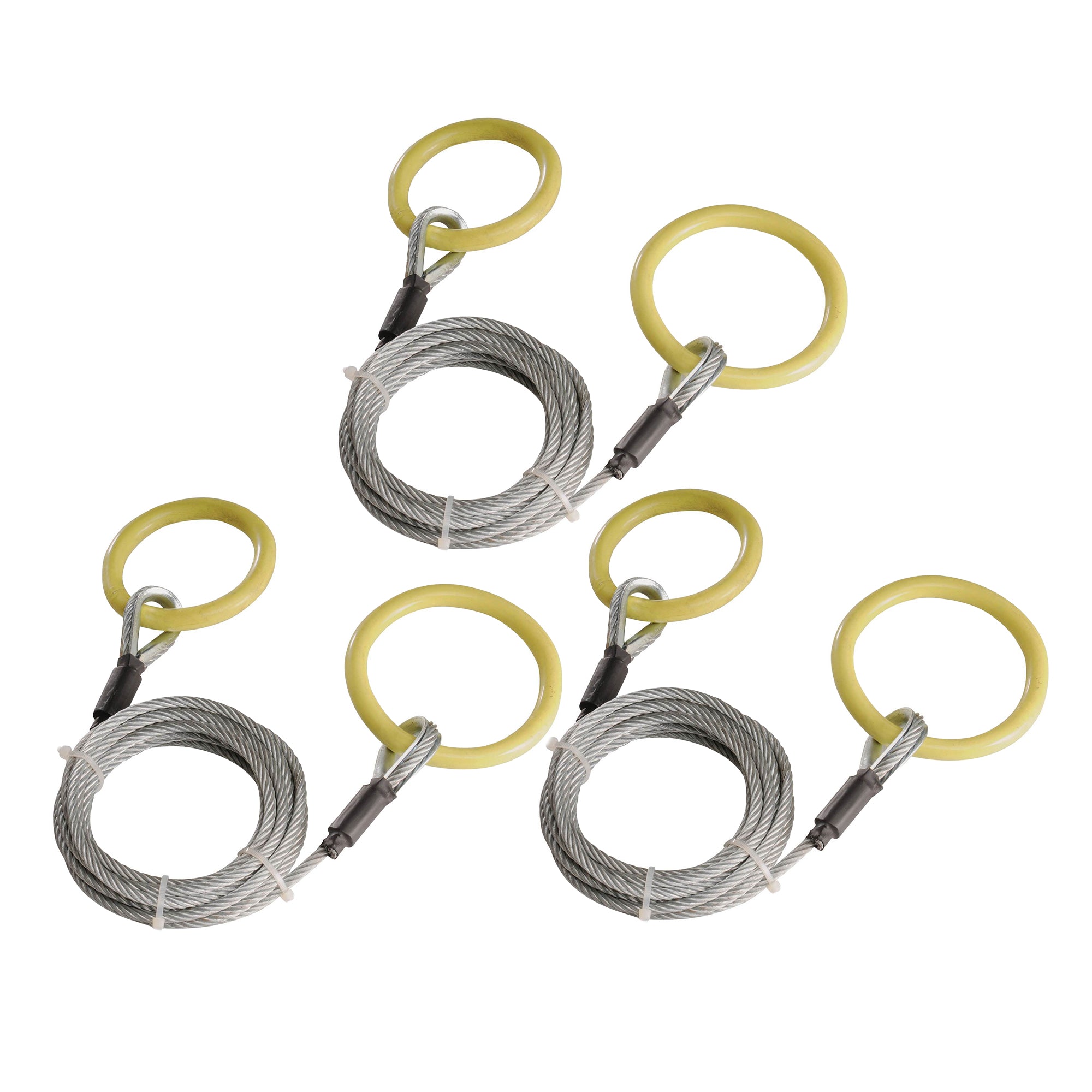 Timber Tuff TMW-38 10ft ATV UTV Log Lumber Choker Cable with Tow Rings (3 Pack) - VMInnovations
