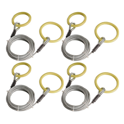 Timber Tuff TMW-38 10ft ATV UTV Log Lumber Choker Cable with Tow Rings (4 Pack)