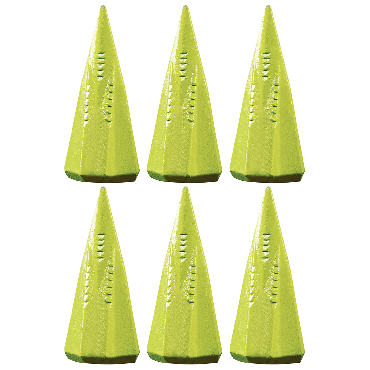Timber Tuff Timber Blaster 4lb Steel Firewood Splitting Wedge, Green (6 Pack)