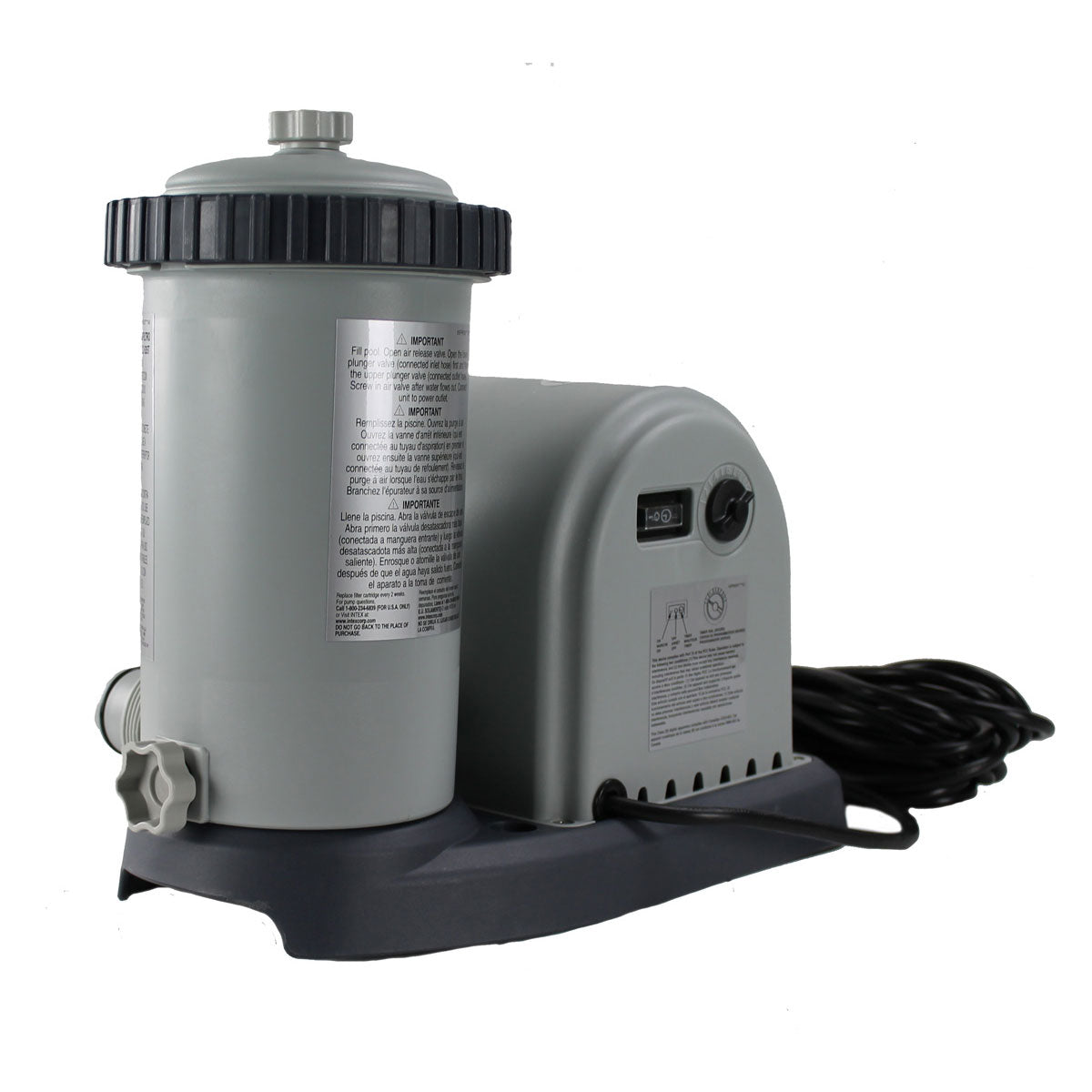 Intex 1500 Gph Krystal Clear Cartridge Filter Pump 110-120V w/ GFCI (Pump Only) (Used)
