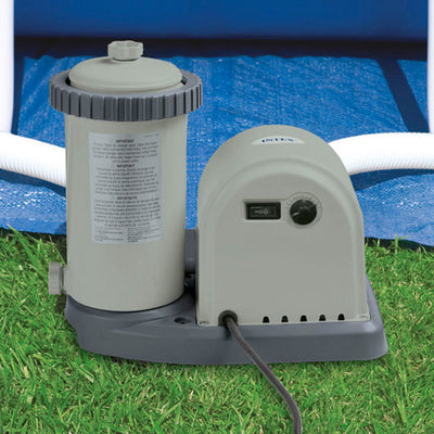 Intex 1500 GPH Easy Set Above Ground Swimming Pool Pump Filter System (Open Box)